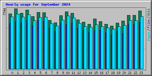 Hourly usage for September 2024