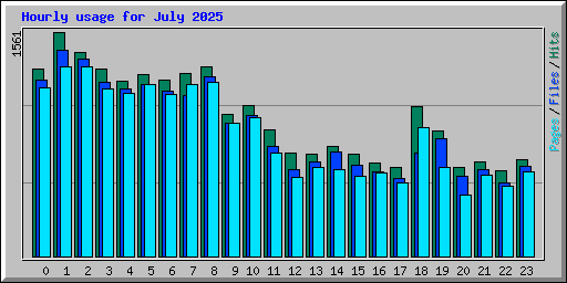 Hourly usage for July 2025