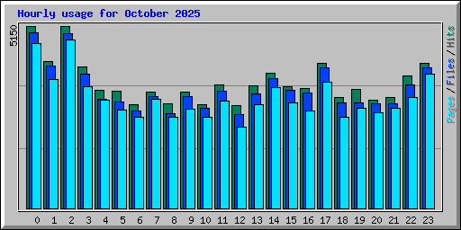 Hourly usage for October 2025
