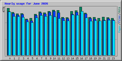Hourly usage for June 2026