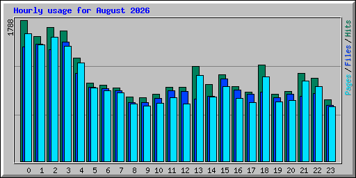 Hourly usage for August 2026